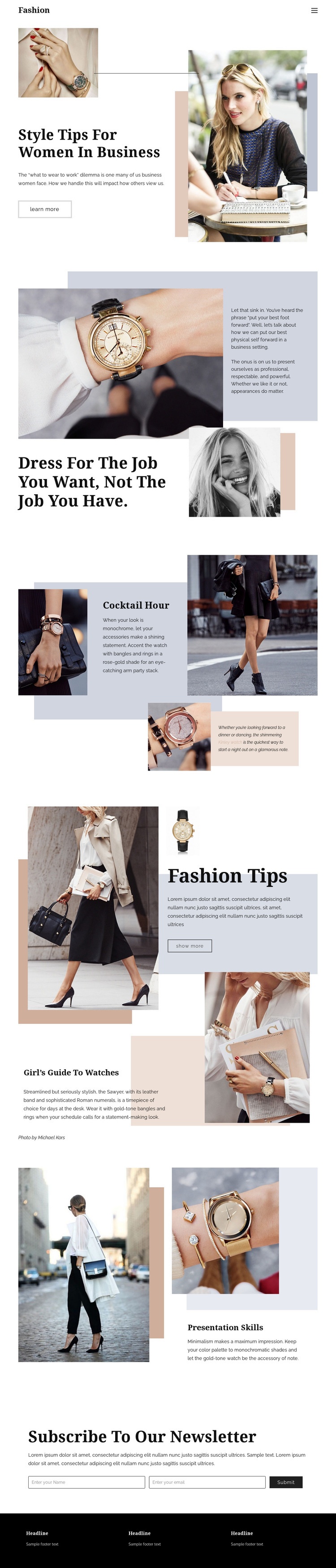 Fashion tips Html Code Example