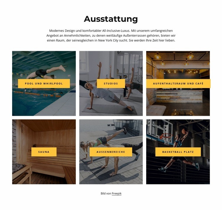 Besichtigen Sie unsere Einrichtungen HTML Website Builder