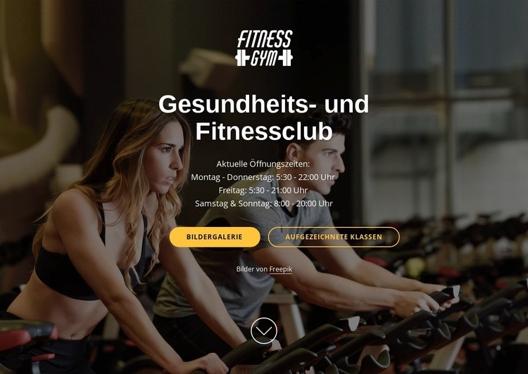 Wellness- und Fitnessclub Website-Modell