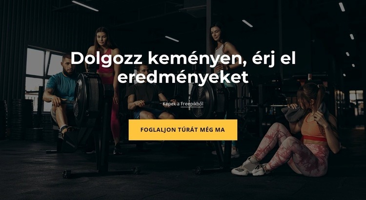 Keményen edzünk Weboldal sablon