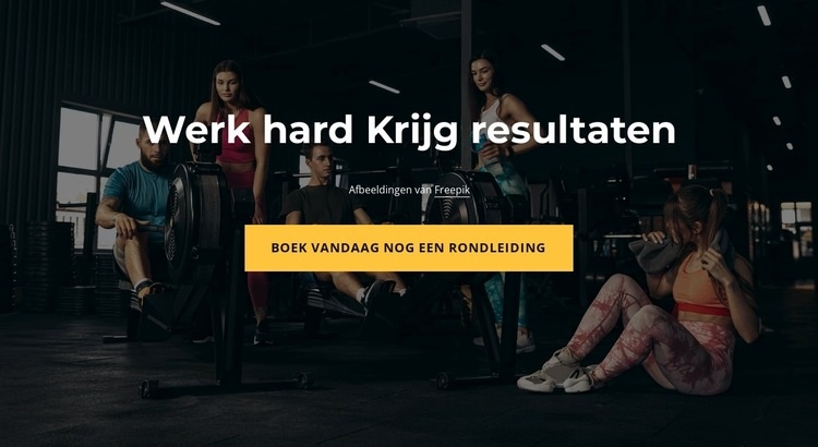 We trainen hard Website mockup