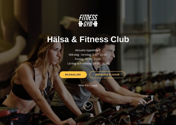 Friskvårds- och fitnessklubb WordPress -tema