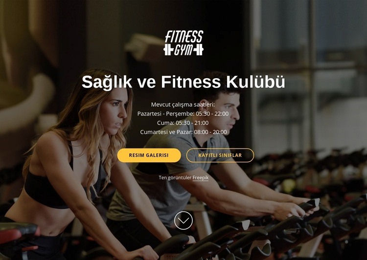 Sağlık ve fitness kulübü Web sitesi tasarımı