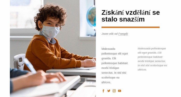 Získání vzdělání bylo snazší Šablona webové stránky