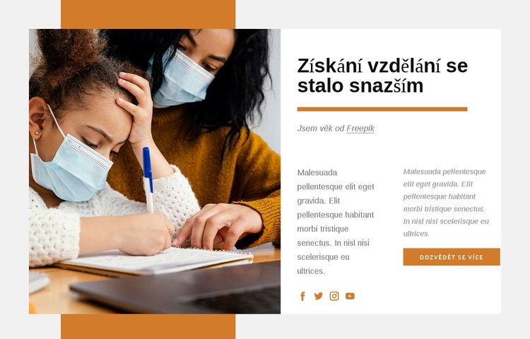 Vzdělání je pasem do budoucnosti Téma WordPress