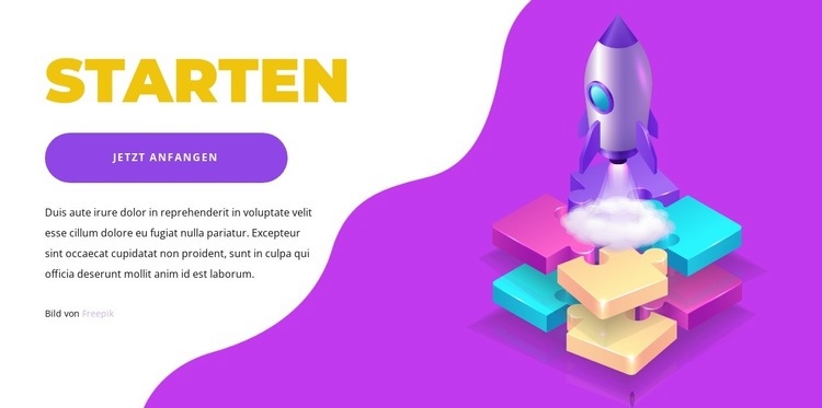 Starten Sie ein Projekt HTML5-Vorlage