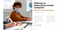 Bildung Zu Bekommen Wurde Einfacher – Webseiten-Mockup-Vorlage