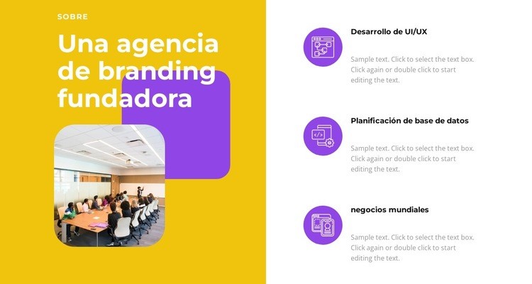 creador de la empresa de marketing Plantillas de creación de sitios web