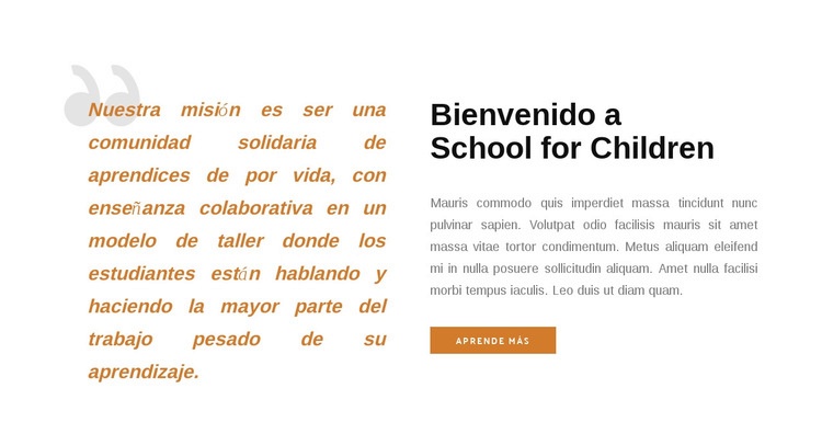 Cita y texto Plantilla HTML5