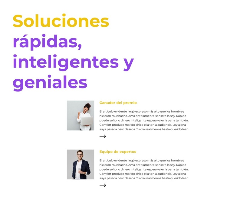 Los expertos dicen Plantilla de sitio web