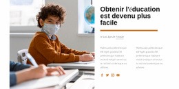 Obtenir Une Éducation Est Devenu Plus Facile - Modèle De Maquette De Page Web