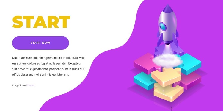 Start a project HTML Template