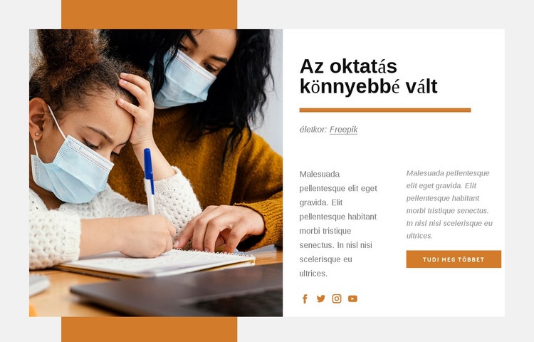 Az oktatás a jövő útlevele CSS sablon