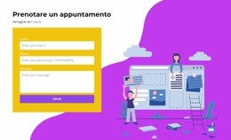 Prenota Tramite Modulo - Mockup Di Sito Web Gratuito