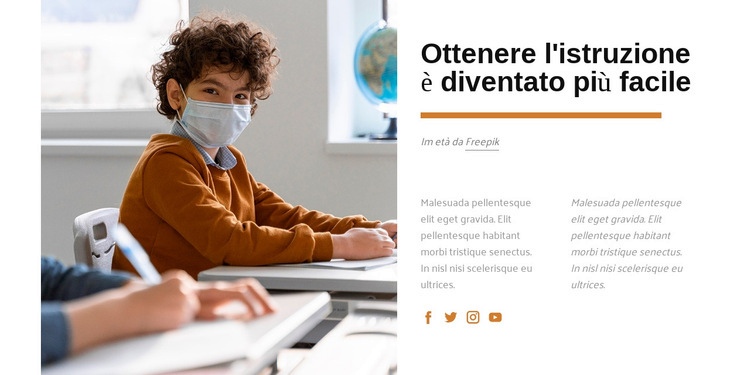 Ottenere l'istruzione è diventato più facile Modello