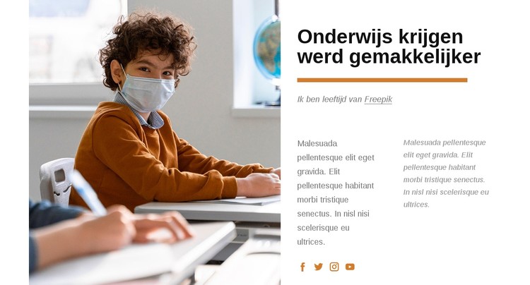 Onderwijs krijgen werd gemakkelijker CSS-sjabloon