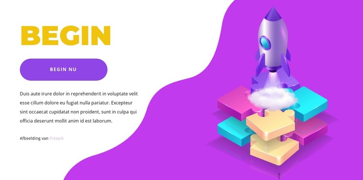 Start een project HTML-sjabloon