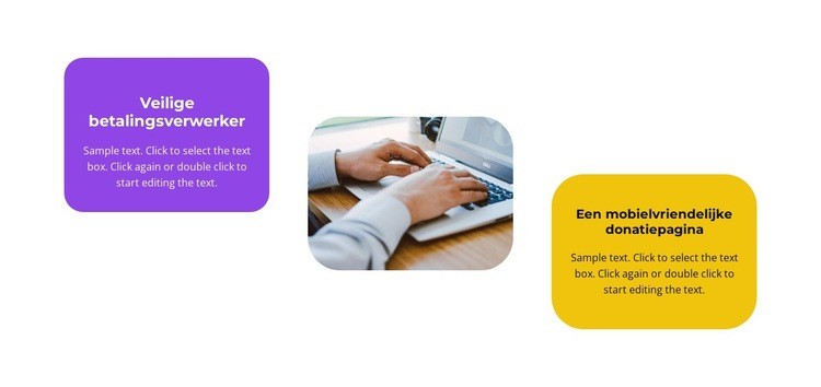 Twee vectoren van ontwikkeling Website Builder-sjablonen