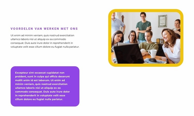 Online vergadering Website ontwerp