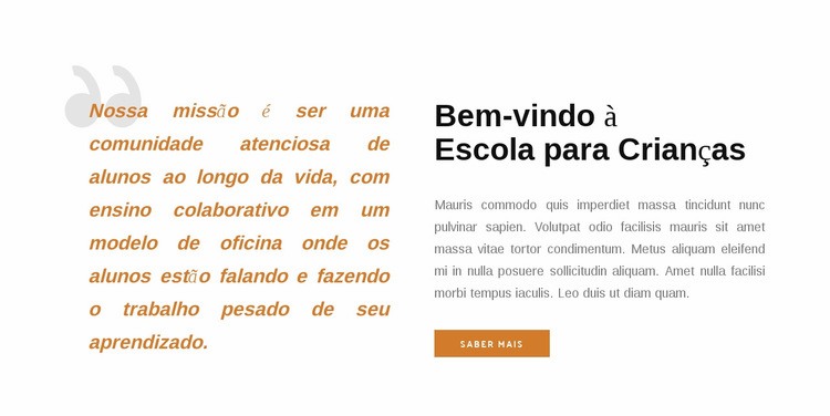 Citação e texto Maquete do site