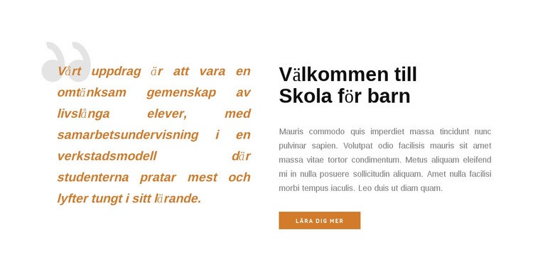 Citat och text CSS -mall