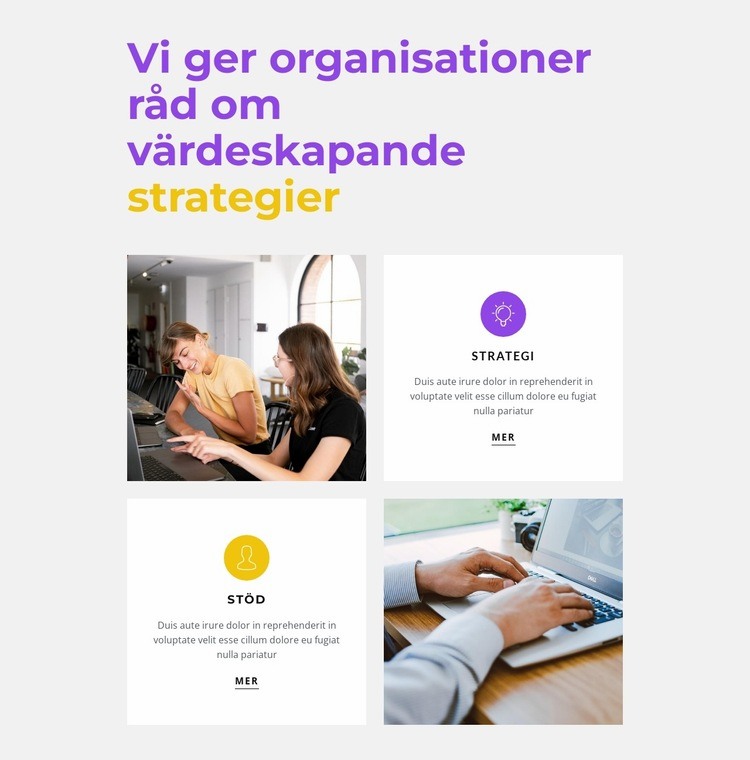 Organisering av evenemang Hemsidedesign