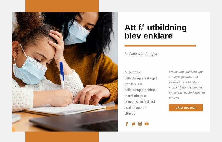 Utbildning är passet till framtiden HTML-mall