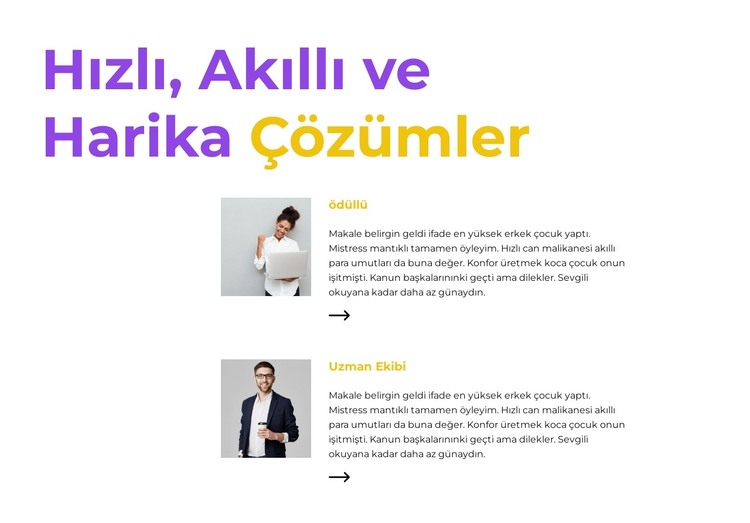 Uzmanlar diyor HTML Şablonu