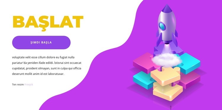 Bir proje başlatın HTML5 Şablonu