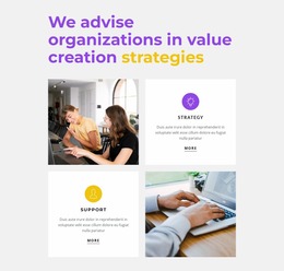 Organization Of Events Website Mockup