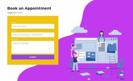 Book Via Form - Ecommerce Landing Page