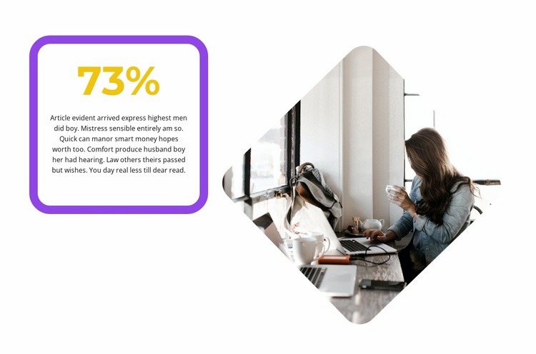 We consider percentages Homepage Design