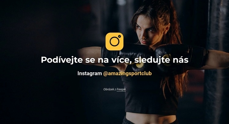 Sledujte nás na instagramu Šablona