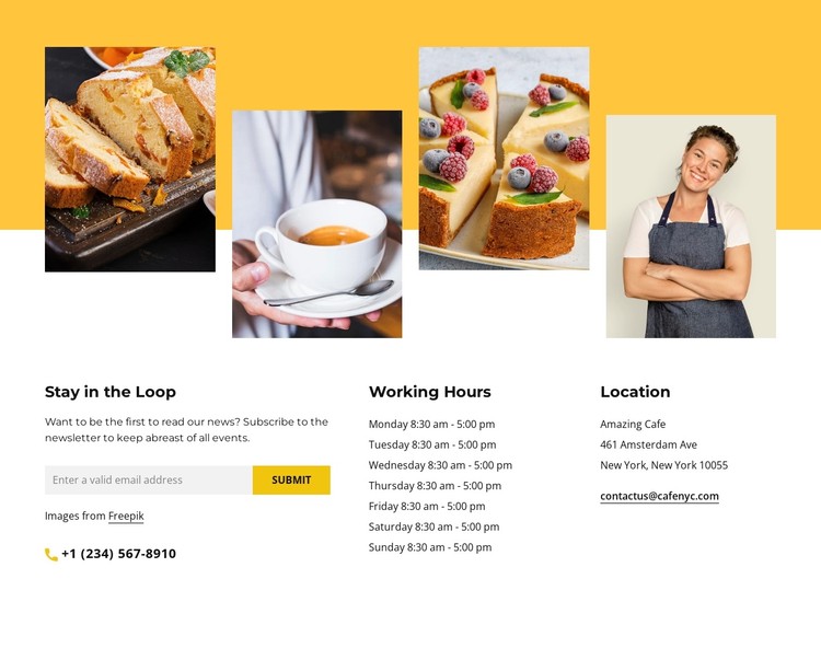 Working hourse and contact form CSS Template