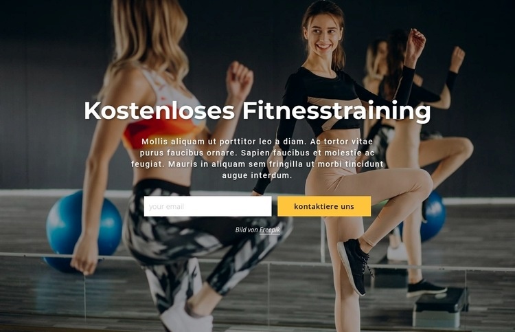 Freies Training Website Builder-Vorlagen