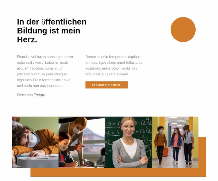 Öffentliche Bildung Website design