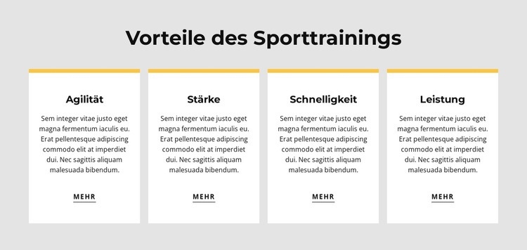 Vorteile des Sporttrainings Website design