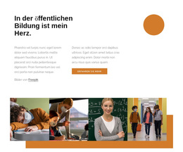 Öffentliche Bildung - Persönliche Website-Vorlagen