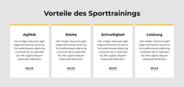 Vorteile Des Sporttrainings – Einfache Website-Vorlage