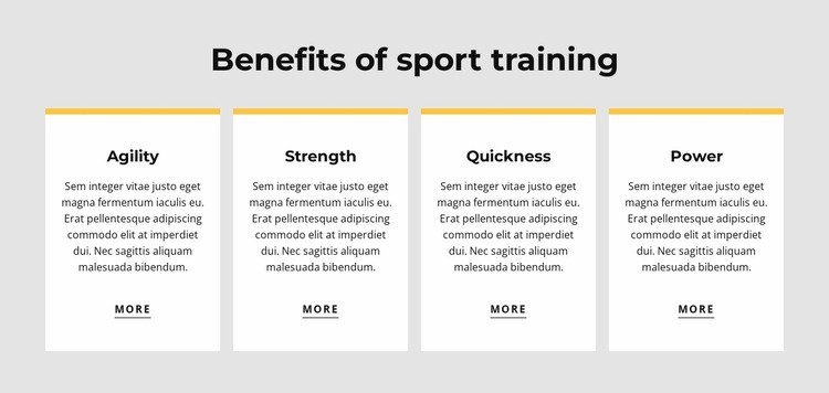 Benefits of sport training Elementor Template Alternative