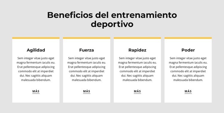 Beneficios del entrenamiento deportivo Creador de sitios web HTML