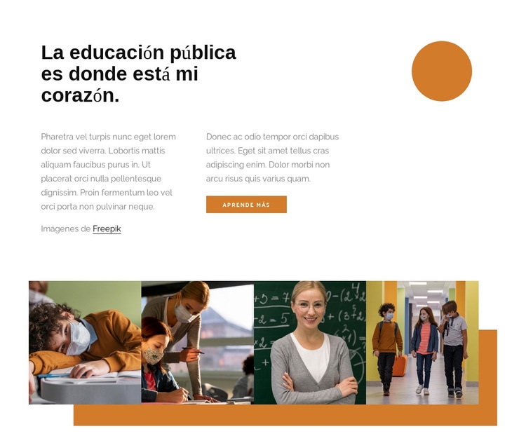 Educacion publica Diseño de páginas web