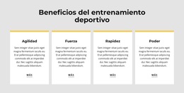 Beneficios Del Entrenamiento Deportivo: Plantilla De Sitio Web Sencilla