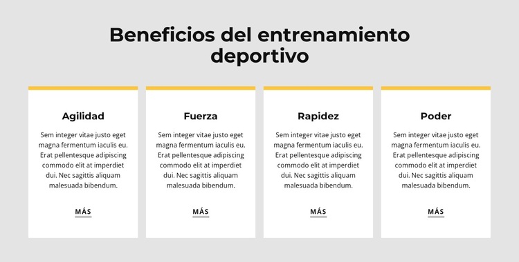 Beneficios del entrenamiento deportivo Tema de WordPress