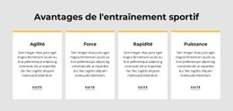 Avantages De L'Entraînement Sportif - HTML Page Maker