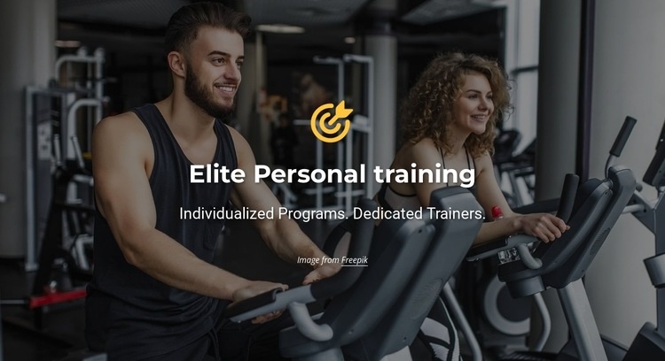 Elite personal training Homepage Design