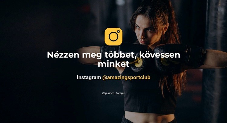 Kövess minket instagramon HTML Sablon