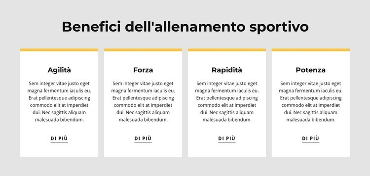 Benefici dell'allenamento sportivo Modello HTML5