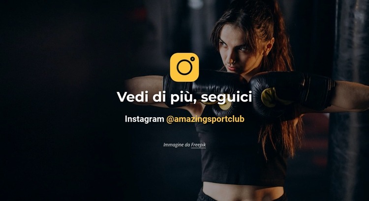 Seguici su instagram Modello Joomla