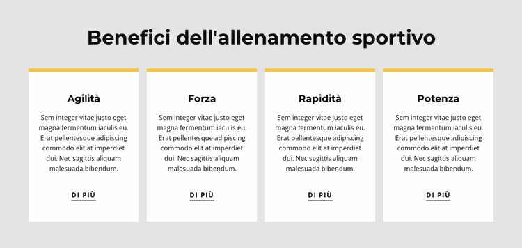 Benefici dell'allenamento sportivo Modello Joomla